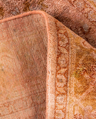 Contemporary Overdyed Wool Hand Knotted Beige Runner 3' 3" x 10' 1"