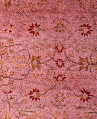 Overdyed Hand-Knotted Wool Modern-Contemporary Pink Runner 2' 7" x 8' 6"