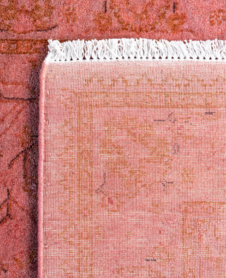 Overdyed Hand-Knotted Wool Modern-Contemporary Pink Runner 2' 7" x 8' 6"