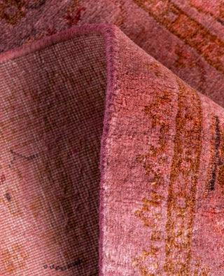 Overdyed Hand-Knotted Wool Modern-Contemporary Pink Runner 2' 7" x 8' 6"