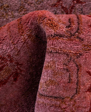 Overdyed Hand-Knotted Wool Modern-Contemporary Pink Runner 2' 7" x 8' 6"