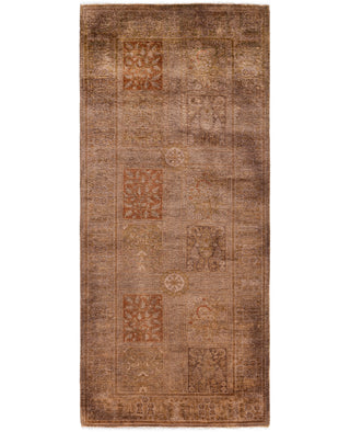 Overdyed Hand-Knotted Wool Modern-Contemporary Beige Runner 2' 7" x 6' 0"