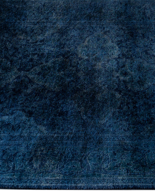 Overdyed One-of-a-Kind Wool Navy Runner 2' 6" x 11' 4"