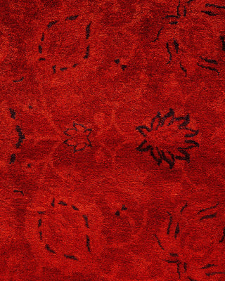 Fine Vibrance, One-of-a-Kind Hand-Knotted Area Rug - Orange, 6' 1" x 6' 1" - Solo Rugs
