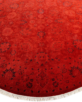 Fine Vibrance, One-of-a-Kind Hand-Knotted Area Rug - Orange, 6' 1" x 6' 1" - Solo Rugs