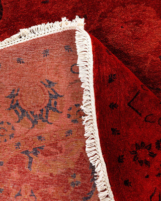 Fine Vibrance, One-of-a-Kind Hand-Knotted Area Rug - Orange, 6' 1" x 6' 1" - Solo Rugs