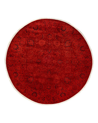 Fine Vibrance, One-of-a-Kind Hand-Knotted Area Rug - Orange, 6' 1" x 6' 1" - Solo Rugs