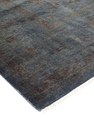 Modern Overdyed Hand Knotted Wool Gray Area Rug 8' 3" x 10' 8"