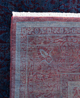 Overdyed One-of-a-Kind Wool Blue Square Area Rug 5' 10" x 6' 2"