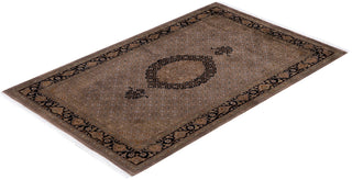 Overdyed Hand-Knotted Wool Modern-Contemporary Brown Area Rug 4' 8" x 7' 1"
