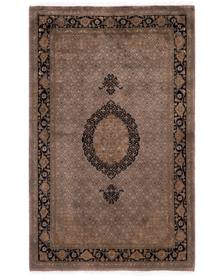Overdyed Hand-Knotted Wool Modern-Contemporary Brown Area Rug 4' 8" x 7' 1"