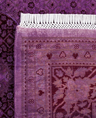 Overdyed Hand-Knotted Wool Modern-Contemporary Purple Area Rug 6' 3" x 9' 2"