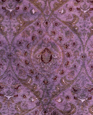 Overdyed Hand-Knotted Wool Modern-Contemporary Purple Area Rug 6' 3" x 9' 7"