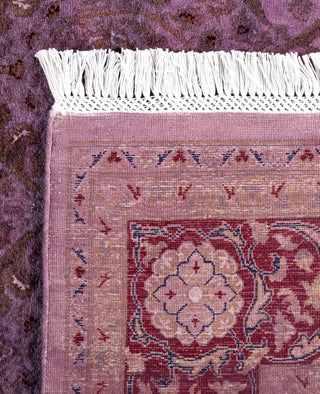Overdyed Hand-Knotted Wool Modern-Contemporary Purple Area Rug 6' 3" x 9' 7"