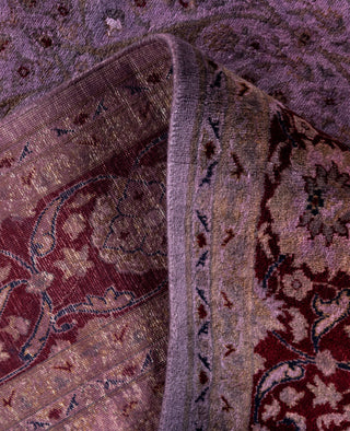 Overdyed Hand-Knotted Wool Modern-Contemporary Purple Area Rug 6' 3" x 9' 7"