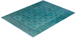 Fine Vibrance, One-of-a-Kind Hand-Knotted Area Rug  - Blue, 8' 2" x 10' 6"