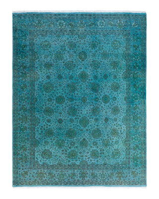 Fine Vibrance, One-of-a-Kind Hand-Knotted Area Rug  - Blue, 8' 2" x 10' 6"