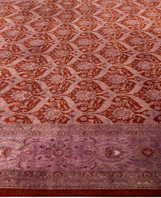 Overdyed Hand-Knotted Wool Modern-Contemporary Purple Area Rug 9' 0" x 12' 2"