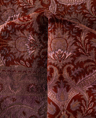 Overdyed Hand-Knotted Wool Modern-Contemporary Purple Area Rug 9' 0" x 12' 2"