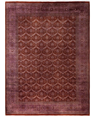 Overdyed Hand-Knotted Wool Modern-Contemporary Purple Area Rug 9' 0" x 12' 2"