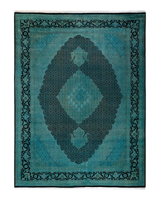 Contemporary Fine Vibrance Black Wool Area Rug 9' 0" x 12' 2"