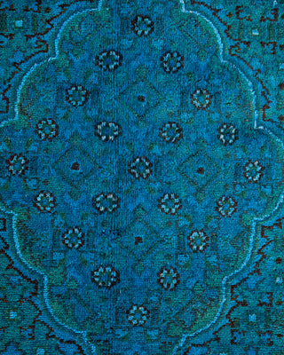 Contemporary Fine Vibrance Blue Wool Area Rug - 10' 2" x 14' 9"