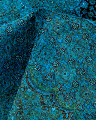 Contemporary Fine Vibrance Blue Wool Area Rug - 10' 2" x 14' 9"