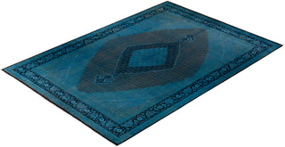 Contemporary Fine Vibrance Blue Wool Area Rug - 10' 2" x 14' 9"