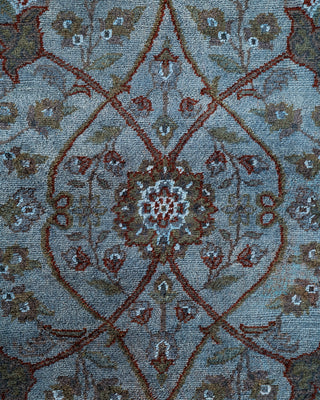 Contemporary Hand-Knotted Overdyed Gray Area Rug 4' 1" x 6' 6"