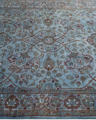 Contemporary Hand-Knotted Overdyed Gray Area Rug 4' 1" x 6' 6"