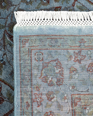 Contemporary Hand-Knotted Overdyed Gray Area Rug 4' 1" x 6' 6"