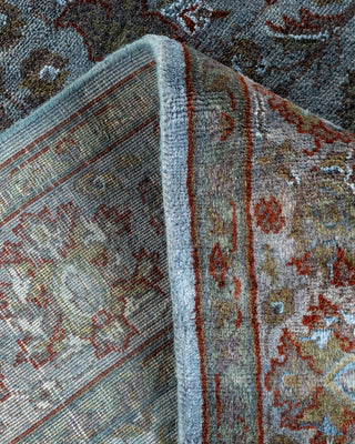 Contemporary Hand-Knotted Overdyed Gray Area Rug 4' 1" x 6' 6"
