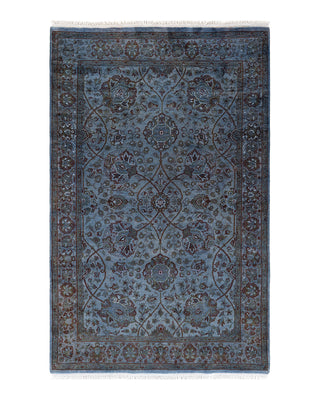 Modern Fine Vibrance Gray Area Rug 4' 1" x 6' 6"