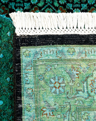 Contemporary Hand-Knotted Overdyed Blue Area Rug 4' 1" x 6' 9"