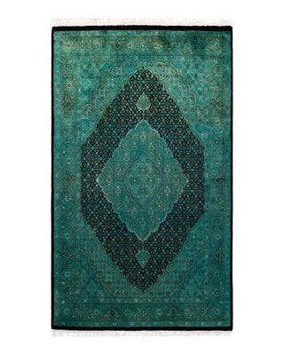 Modern Fine Vibrance Blue Area Rug 4' 1" x 6' 9"