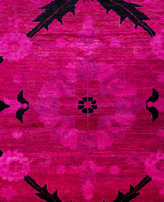 Overdyed One-of-a-Kind Wool Pink Area Rug 12' 1" x 17' 8"