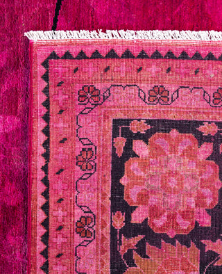 Overdyed One-of-a-Kind Wool Pink Area Rug 12' 1" x 17' 8"