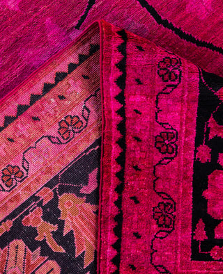 Overdyed One-of-a-Kind Wool Pink Area Rug 12' 1" x 17' 8"