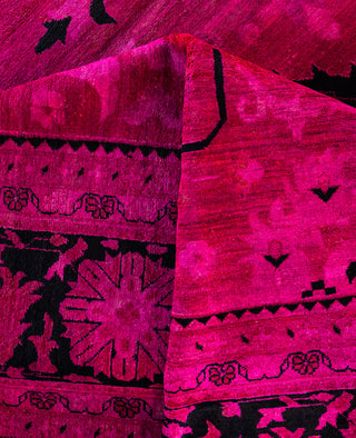 Overdyed One-of-a-Kind Wool Pink Area Rug 12' 1" x 17' 8"