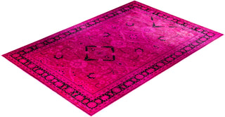 Overdyed One-of-a-Kind Wool Pink Area Rug 12' 1" x 17' 8"