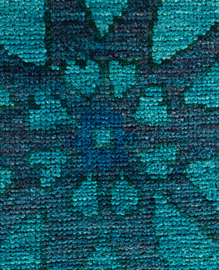 Contemporary Overdyed Wool Hand Knotted Green Area Rug 8' 3" x 9' 8"