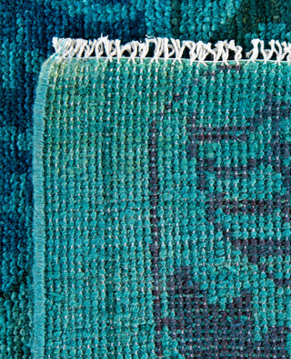 Contemporary Overdyed Wool Hand Knotted Green Area Rug 8' 3" x 9' 8"
