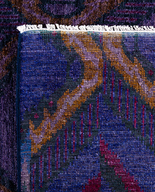 Overdyed Hand-Knotted Wool Modern-Contemporary Purple Area Rug 8' 3" x 10' 1"