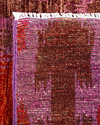 Contemporary Hand-Knotted Modern Abstract Pink Area Rug 5' 10" x 9' 2"