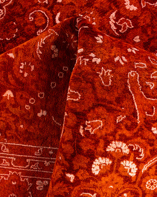 Fine Vibrance, One-of-a-Kind Hand-Knotted Area Rug  - Orange, 6' 1" x 9' 0"