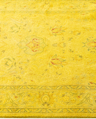 Overdyed Hand-Knotted Wool Modern-Contemporary Yellow Runner 2' 7" x 10' 3"