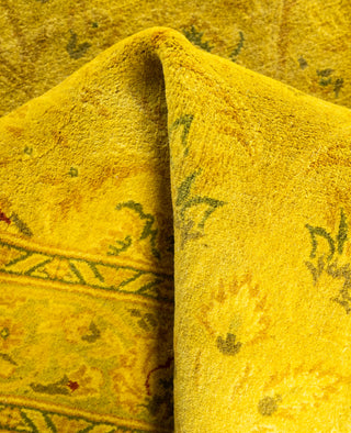 Overdyed Hand-Knotted Wool Modern-Contemporary Yellow Runner 2' 7" x 10' 3"