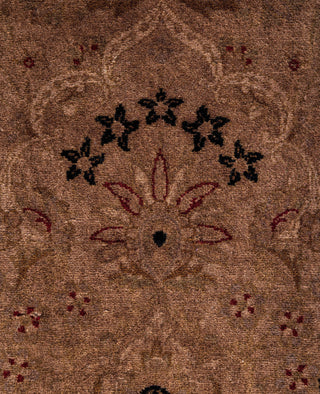 Overdyed Hand-Knotted Wool Modern-Contemporary Brown Runner 2' 7" x 6' 5"