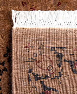 Overdyed Hand-Knotted Wool Modern-Contemporary Brown Runner 2' 7" x 6' 5"