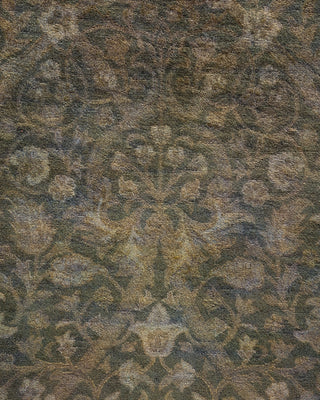 Contemporary Hand Knotted Overdyed Gray Runner 2' 7" x 8' 8"